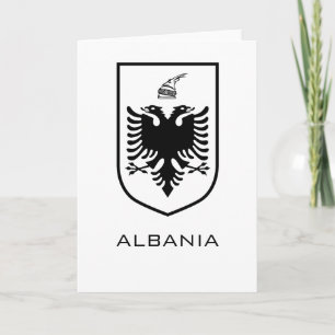 Albanisches Nationalwappen Heritage Tinte Karte