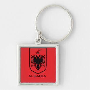 Albanisches Nationalwappen Heritage Tinte Schlüsselanhänger