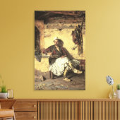 Albanisches Sentinel-Ruhen (Arnaueti) (Öl auf Canv Leinwanddruck (Insitu (Wohnzimmer))