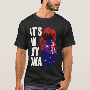 Albanisches und australisches Mix-DNA-Flag Heritag T-Shirt