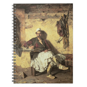 Albanisches Wachposten-Stillstehen (Arnaueti) (Öl Notizblock