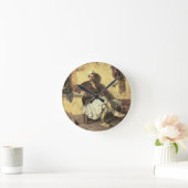 Albanisches Wachposten-Stillstehen (Arnaueti) (Öl Runde Wanduhr (Zuhause)