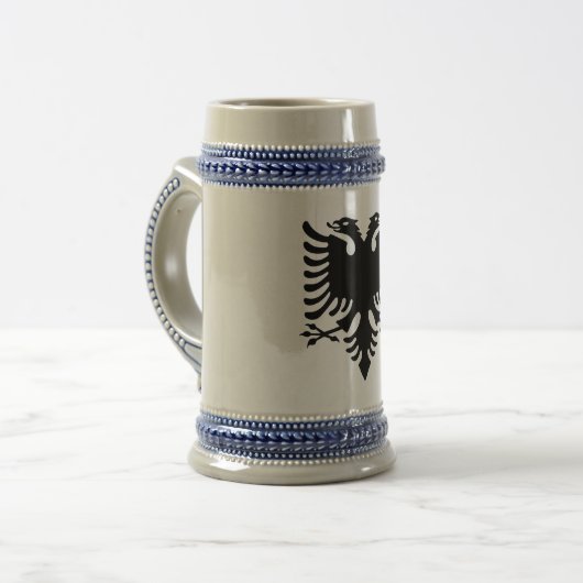 Albanisches Wappen Bierglas (Vorderseite Links)