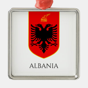 Albanisches Wappen Nationales Erbe Kunst Ornament Aus Metall