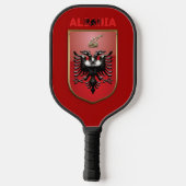 Albanisches Wappen Pickleball Schläger (Rückseite)