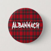 Albannach Tartan-Knopf-Abzeichen Button (Vorderseite)
