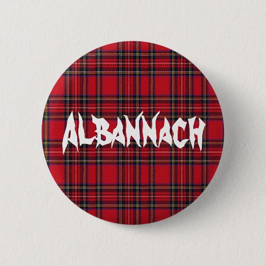 Albannach Tartan-Knopf-Abzeichen Button (Vorderseite)