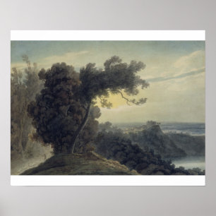 Albano-See und Burg Gandolfo, c.1783-85 Poster