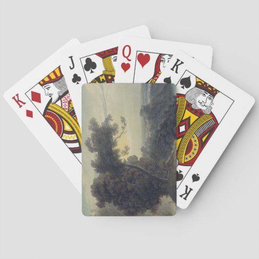 Albano-See und Burg Gandolfo, c.1783-85 Spielkarten (Rückseite)