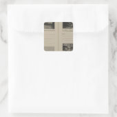 Albany Cohoes Quadratischer Aufkleber (Tasche)