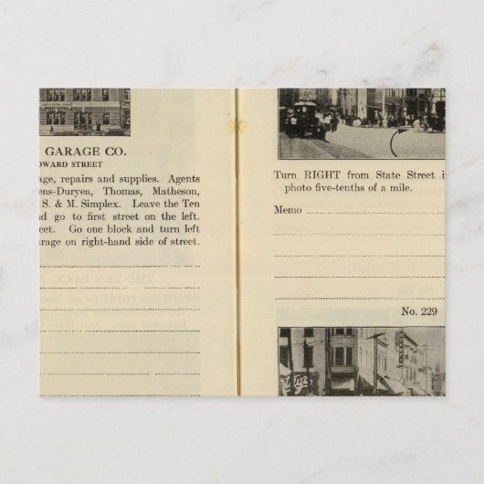 Albany Garage, Albany Postkarte (Vorderseite)