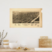 Albany Georgia 1885 Panorama Karte Poster (Küche)