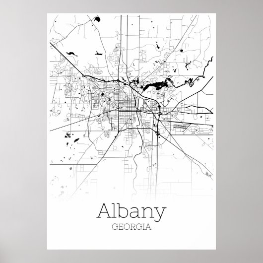 Albany Map - Georgia - City Map Poster (Vorne)