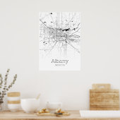 Albany Map - Georgia - City Map Poster (Küche)