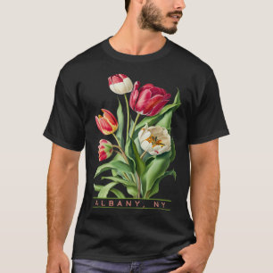 Albany New York Botanischer Tulpen Blumen Frauen G T-Shirt