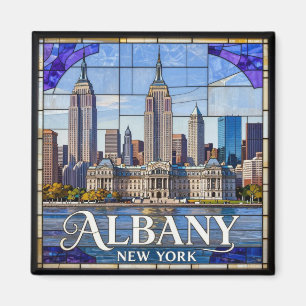 Albany New York Capitol Stadtansicht 🏛️ Magnet