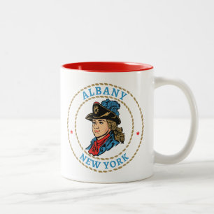 Albany New York Colonial Zweifarbige Tasse