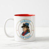 Albany New York Colonial Zweifarbige Tasse (Links)