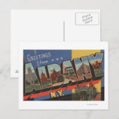 Albany, New York - Große Briefszenen Postkarte (Vorne/Hinten)
