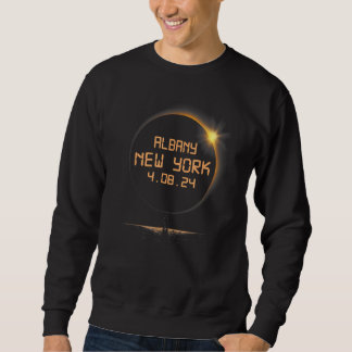 Albany New York NY Totale Sonnenfinsternis 8. Apri Sweatshirt