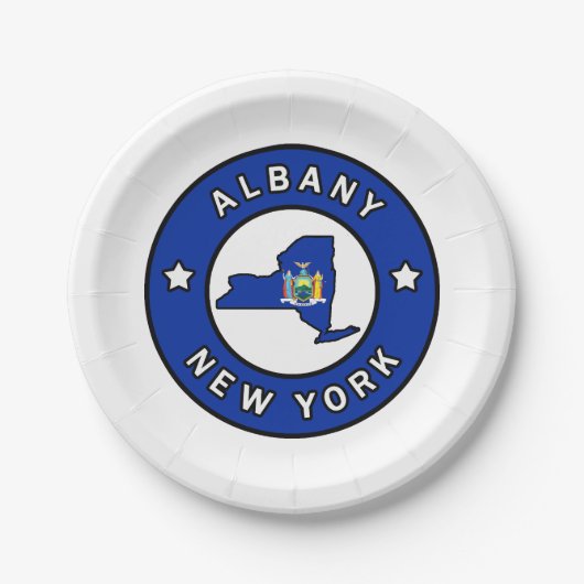 Albany New York Pappteller (Vorderseite)