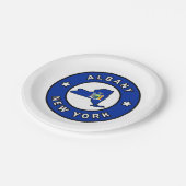 Albany New York Pappteller (Schrägansicht)