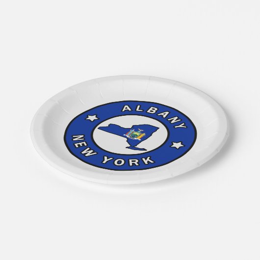 Albany New York Pappteller (Schrägansicht)