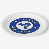 Albany New York Pappteller (Schrägansicht)
