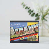 Albany New York Retro-Postkarte Postkarte (Stehend Vorderseite)