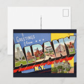 Albany New York Retro-Postkarte Postkarte (Vorne/Hinten)