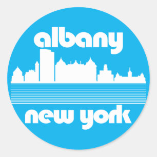 Albany New York Runder Aufkleber