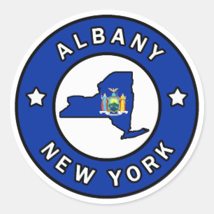 Albany New York Runder Aufkleber