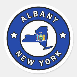 Albany New York Runder Aufkleber