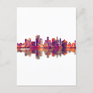Albany New York Skyline Einladungspostkarte