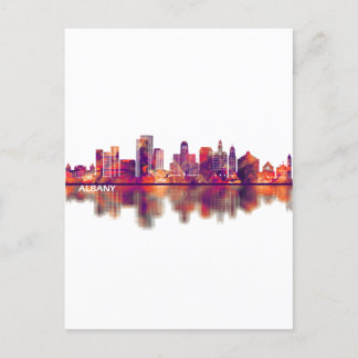 Albany New York Skyline Einladungspostkarte
