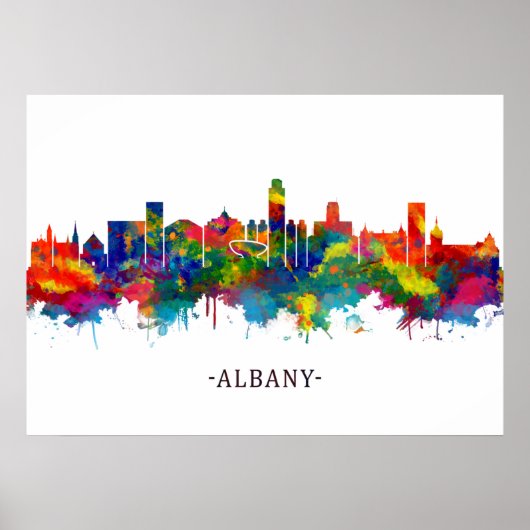 Albany New York Skyline Poster (Vorne)