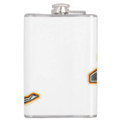 Albany New York State Outline Map Label Design Flachmann (Rückseite)