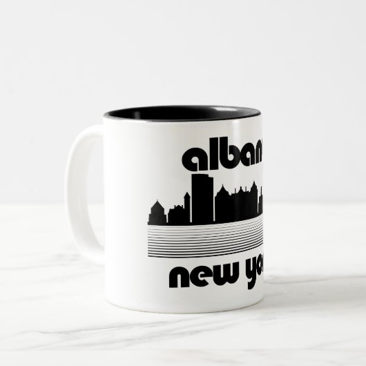 Albany New York Zweifarbige Tasse (Vorderseite Links)