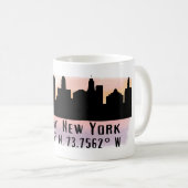 Albany NY City Skyline Kaffeetasse (VorderseiteRechts)
