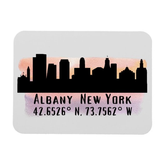 Albany NY City Skyline Magnet (Horizontal)
