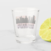 Albany NY City Skyline Schnapsglas (Rückseite)