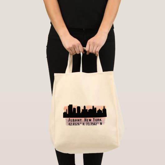 Albany NY City Skyline Tragetasche (Vorderseite (Produkt))