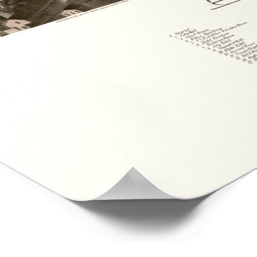 Albany, NY Panoramic Map - 1879 Poster (Ecke)