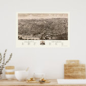 Albany, NY Panoramic Map - 1879 Poster (Küche)