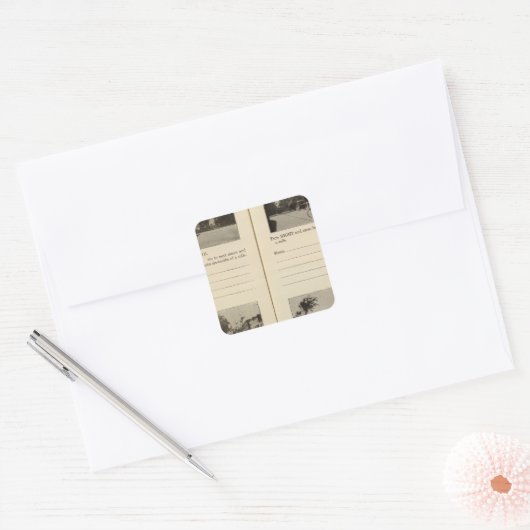 Albany, NY Quadratischer Aufkleber (Umschlag)