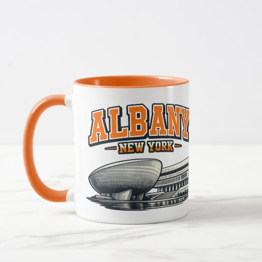 Albany, NY The Egg Retro Collegiate Design Tasse (Links)