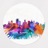 Albany Skyline Etiketten (Design 1)