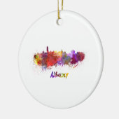 Albany skyline im Watercolor Keramikornament (Links)