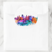 Albany Skyline Runder Aufkleber (Tasche)