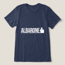 Albarone Gangster Silhouette Grafik - Weiß